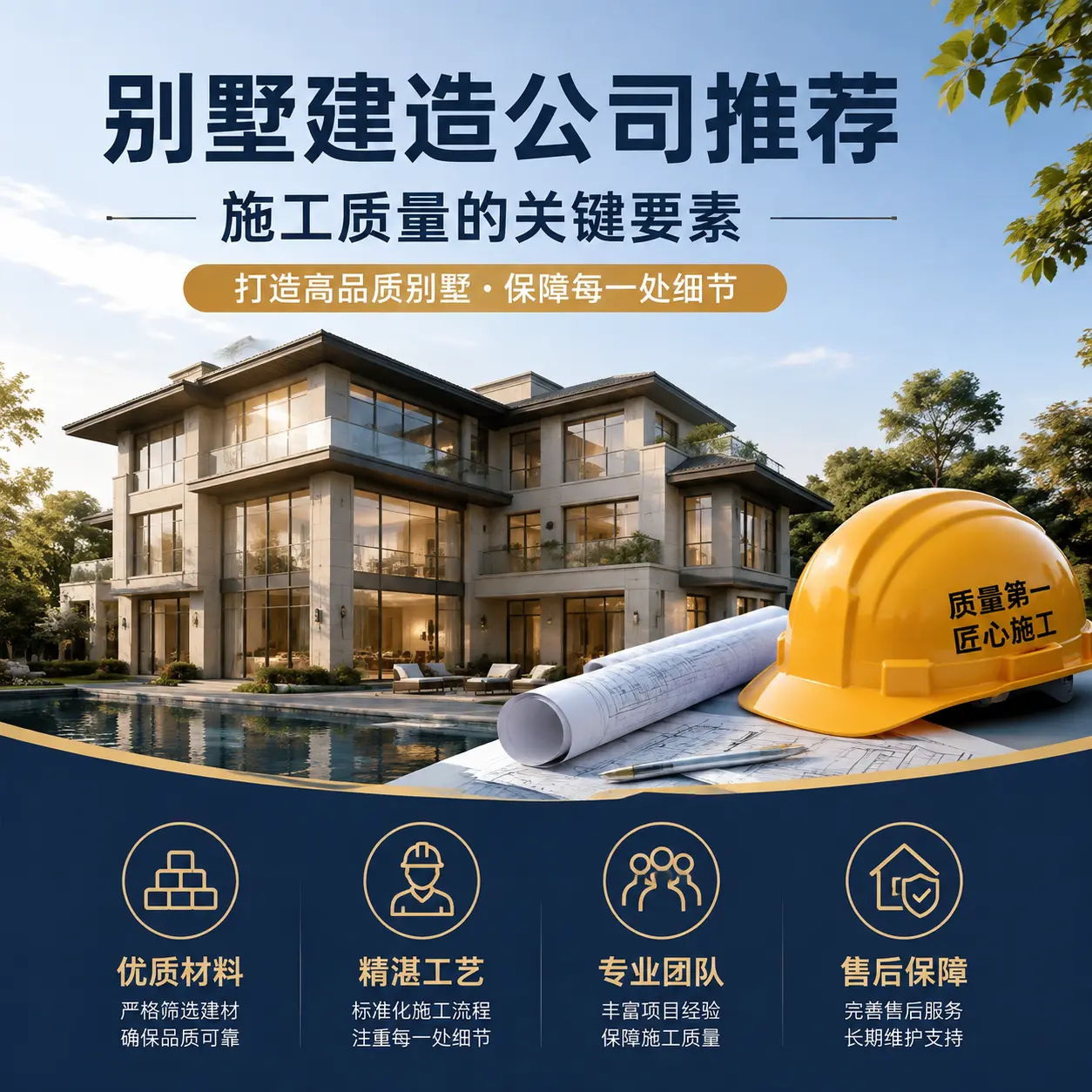 别墅建造公司推荐: 红花岗 施工质量的关键要素