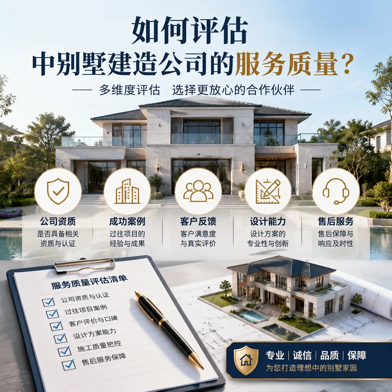 如何评估 红花岗 中别墅建造公司的服务质量?