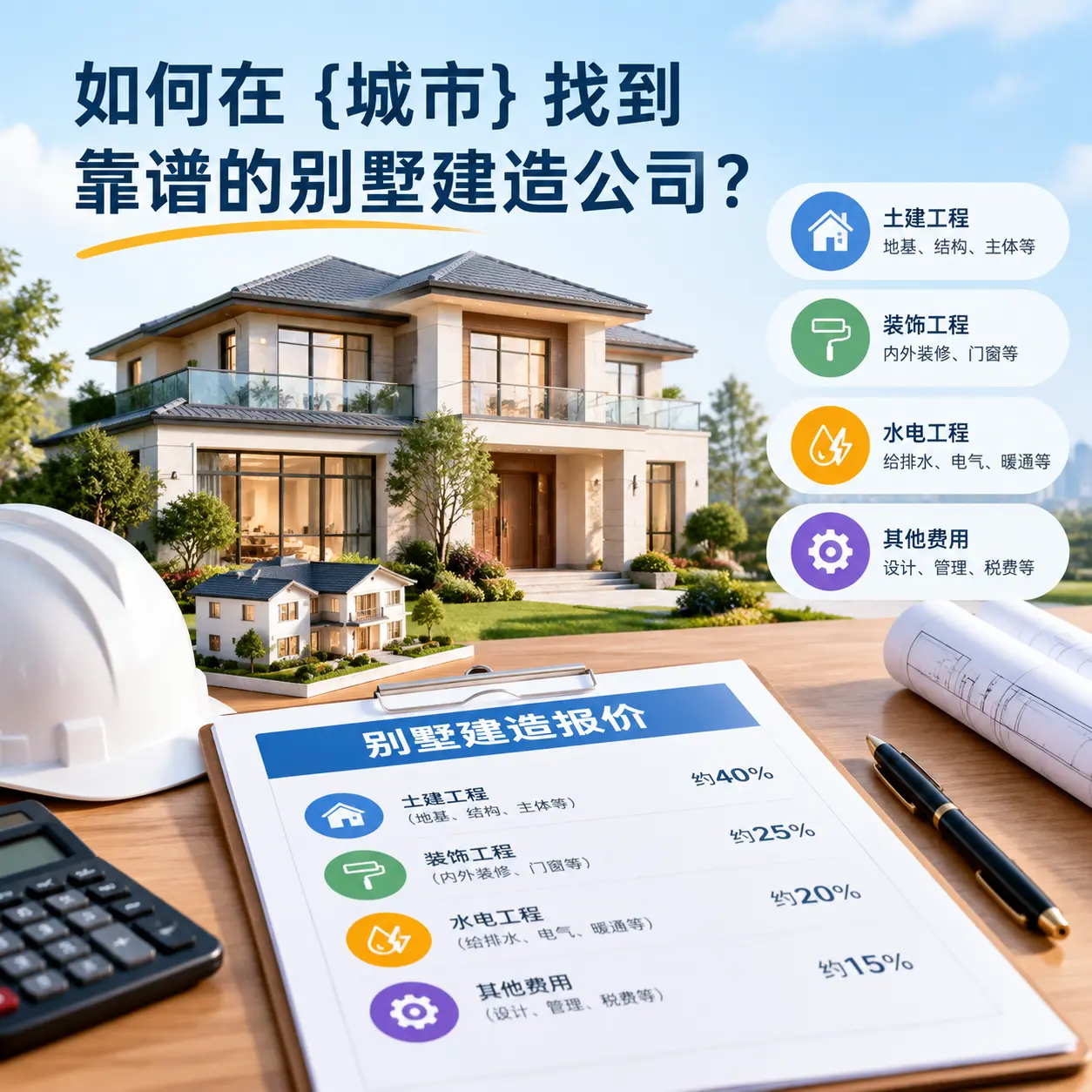 如何在 红花岗 找到靠谱的别墅建造公司？