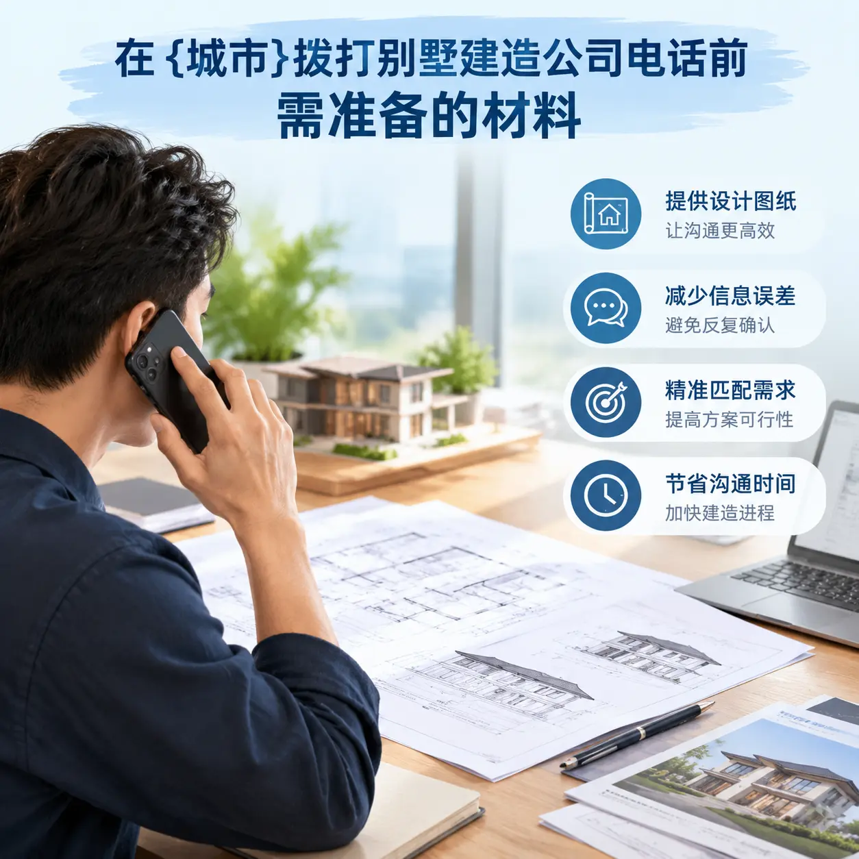 在红花岗拨打别墅建造公司电话前需准备的材料