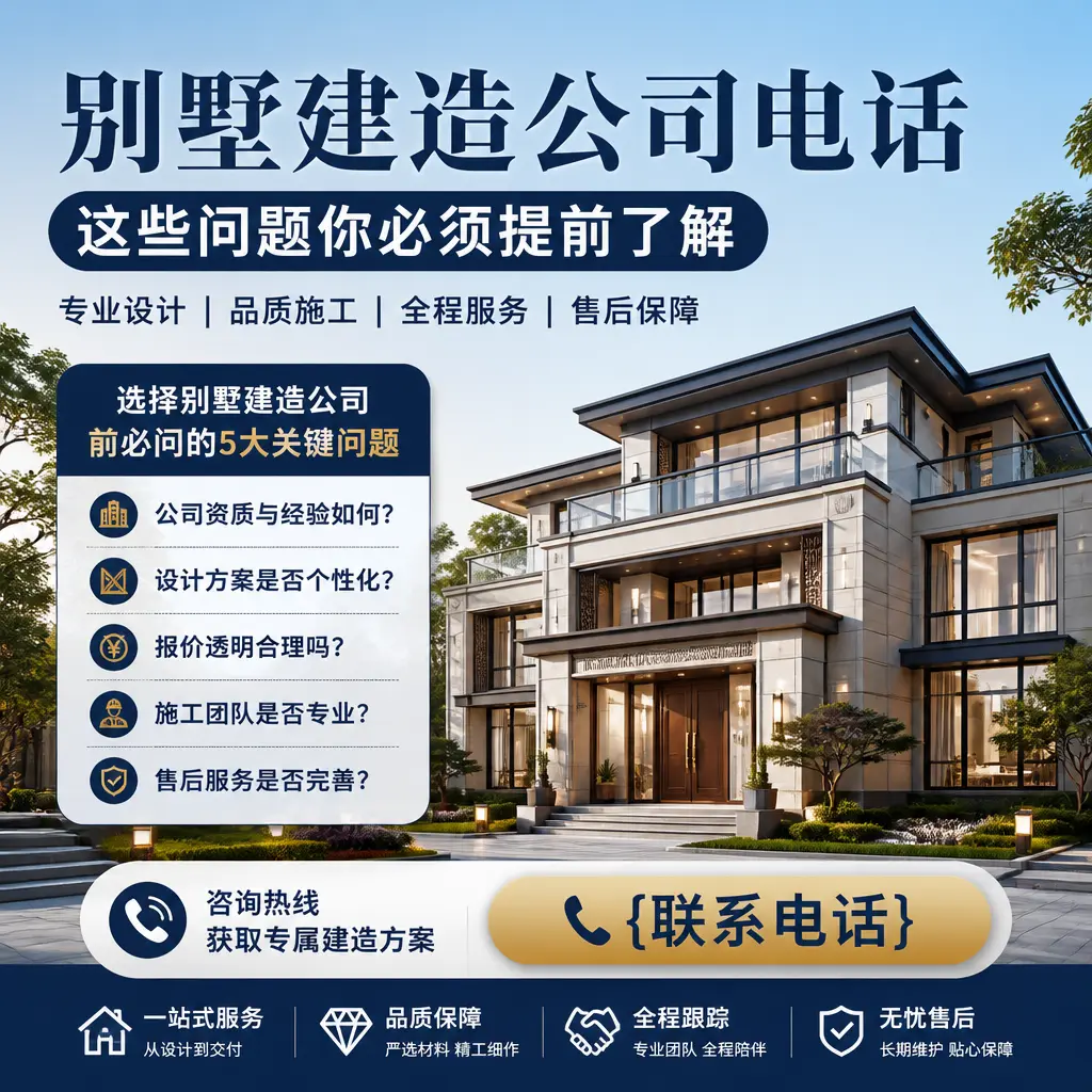 红花岗别墅建造公司电话，这些问题你必须提前了解