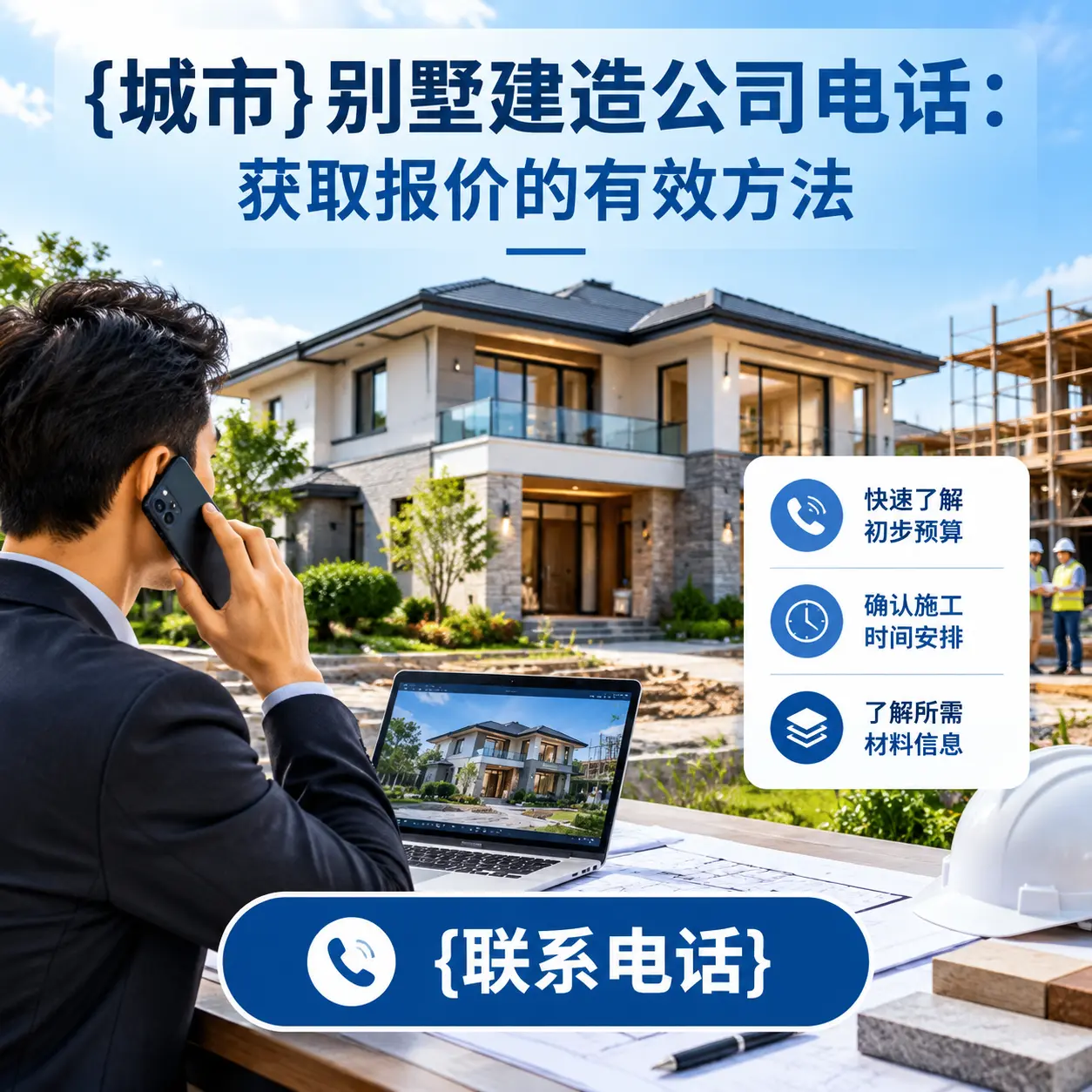 红花岗别墅建造公司电话:获取报价的有效方法