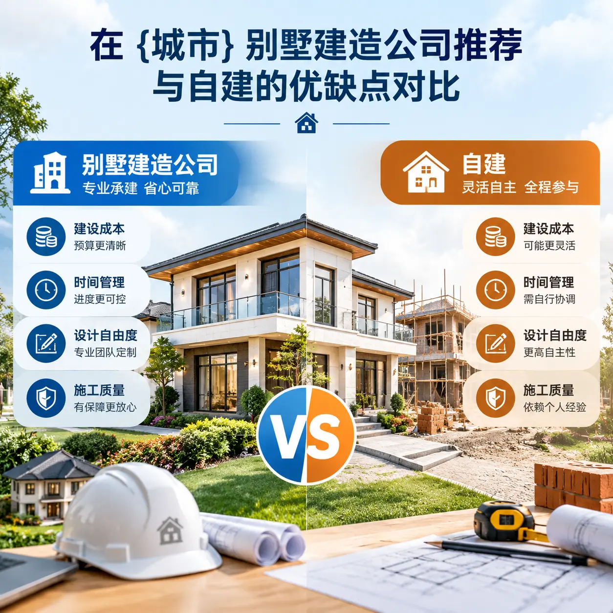 在 红花岗 别墅建造公司推荐与自建的优缺点对比